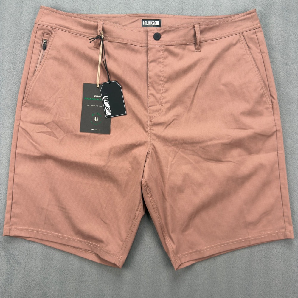 Linksoul Shorts Mens 38 Grey Boardwalker Boardshorts Casual Golf Beach